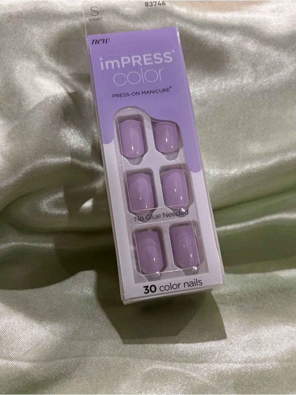 imPRESS Color Vivid Lavender Purple Press-On Nails-Short